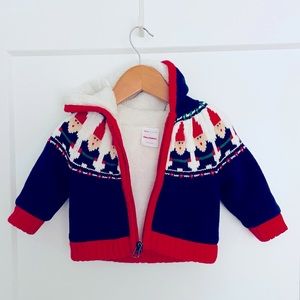 Hanna Andersson NWOT Baby Gnome Sweater Hoodie Jacket